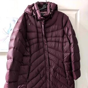 Lands' End Women’s Goose Down Puffer Jacket With Detachable Hood Size 1X